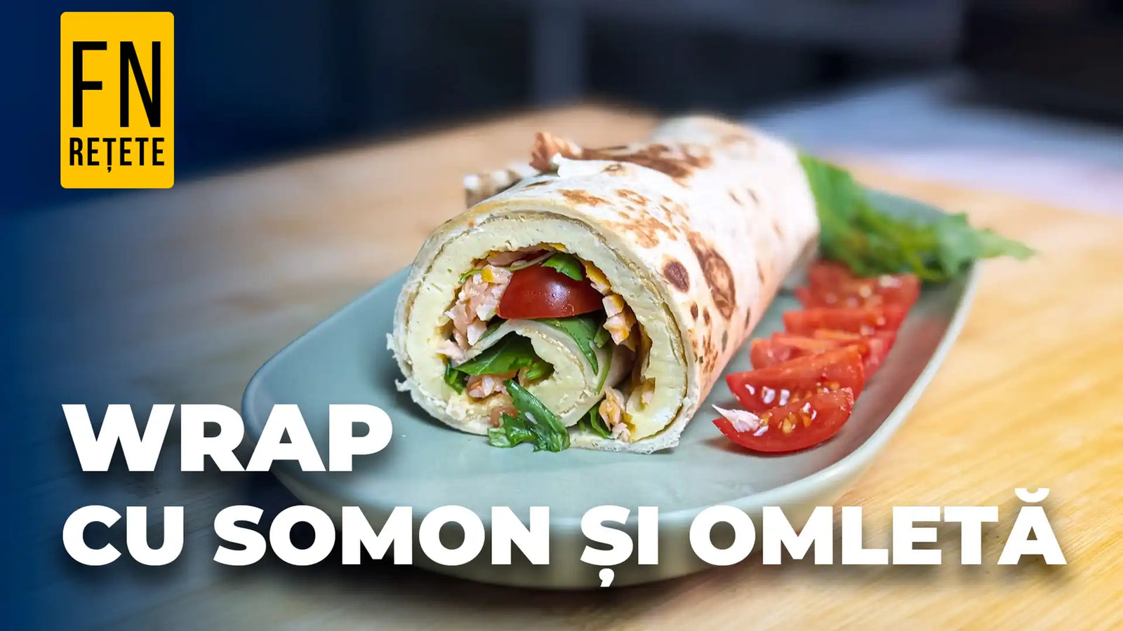 Wrap cu somon afumat și omletă